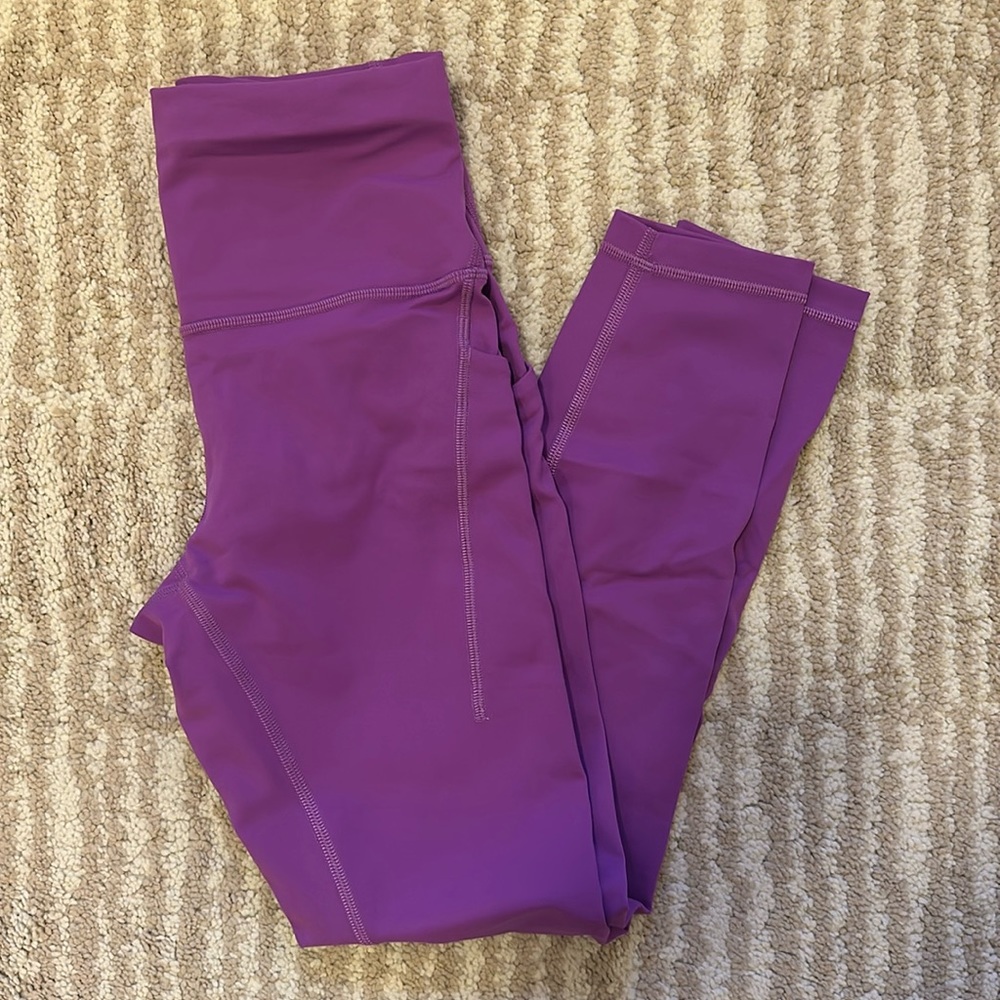Magenta Lululemon Wunder Train with Pockets